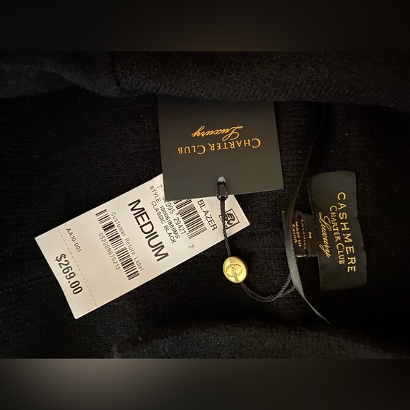 Charter Club Women's 100% Cashmere Blazer/ M - Picture 7 of 7